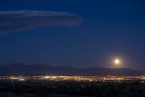 Las Cruces New Mexico city lights night view