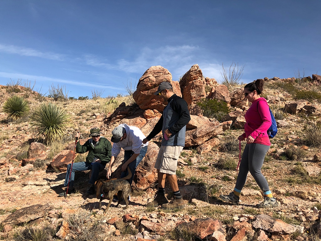Picacho Peak hikers on Las Cruces Hiking Trails